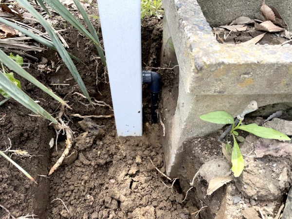 水道修理（水栓柱、蛇口交換）工事　工事後　新規水栓柱取り付け工事後