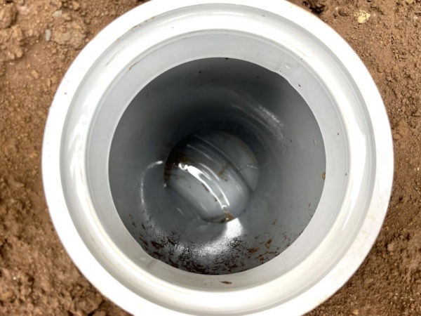 トイレつまり修理（排水管高圧洗浄）工事　工事後　建物外部　排水管高圧洗浄工事後