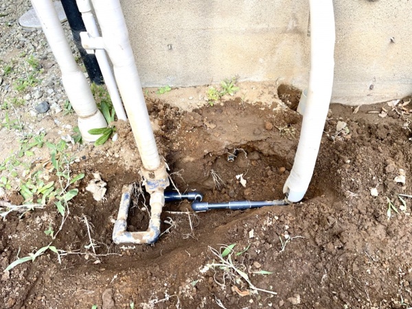 水道修理（漏水・配管）工事　工事後　配管工事後