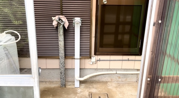 水道工事（水栓柱撤去・新設）　水栓柱新設工事後